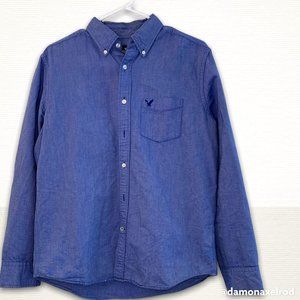 American Eagles |  Button Down Long sleeve Jeans Shirt, M